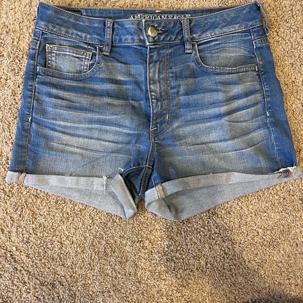 American eagle high rise jean shorts